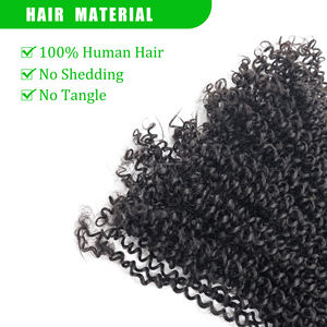 100 g/paquete de extensiones de cabello humano rizado Afro negro Natural Remy ruso de trama de cabello humano para mujer negra - Product Image 4