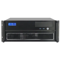 Armoire informatique industrielle 4U avec écran LCD de contrôle de température, panneau en aluminium, compatible carte mère BTX, en stock, ventilateur de serveur en rack, plastique