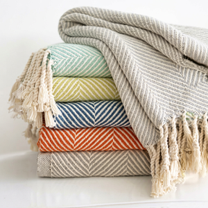 Wholesale <b>Double</b> Side Woven Herringbone Wool Throw Blanket for Home & Travel Use Four Seasons Portable Knitted Fabric by hi - Product Image 1
