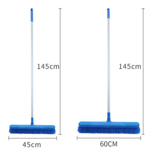 Brosse de nettoyage professionnelle avec manche de 50 pouces bleue pour le nettoyage et le récurage des terrasses, allées, cours, patios, sols en <span class=keywords><strong>bois</strong></span>, pierre et carrelage - Product Image 6