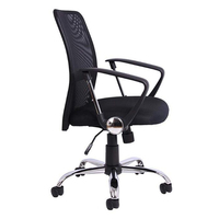 Chaise de bureau pivotante en tissu maillé confortable et économique avec dossier moyen pour conférence