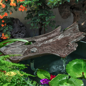PONDO fontaine d'écorce de liège artificielle de 20 pouces de large, fontaine de cascade avec pompe pour l'extérieur, l'intérieur, le jardin, le bureau - Product Image 2