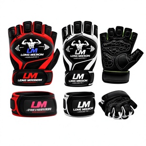 Guantes de Motocicleta Largos Deportivos de Cuero hasta la Muñeca, Transpirables, con Pantalla Táctil, para Deportes, Cuatro Estaciones, Negro y Rojo - Product Image 2