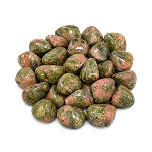 Pierres Roulées d'Unakite en Gros, Pierres Énergétiques en Cristal, Boutique de Cristaux, Feng Shui, Vente en Gros de Cristaux Métaphysiques Polis - Product Image 1