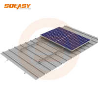 Support de montage solaire Soeasy personnalisé en acier au carbone Q235B, galvanisé, pour toiture en tôle ondulée, OEM industriel