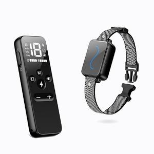 आधुनिक प्लास्टिक नायलॉन इलेक्ट्रिक शॉक कॉलर कुत्तों के लिए रिमोट कंट्रोल वाटरप्रूफ एंटी-बार्क प्रशिक्षण सहायता - Product Image 4