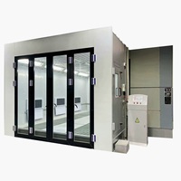Cabine de peinture professionnelle de luxe - Puissance de cuisson turbo de 48 kW, design intérieur haut de gamme, certifiée CE pour atelier de carrosserie automobile haut de gamme