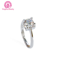 Diskon Besar 925 Perhiasan Perak Cincin Moissanite Wuzhou