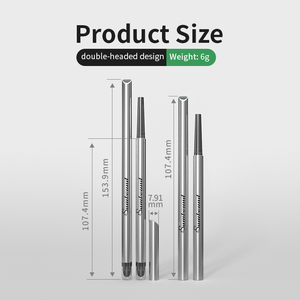 Emballage en plastique vide de stylo de crayon à sourcils à double extrémité de marque privée pour le motif rond de cosmétiques - Product Image 3