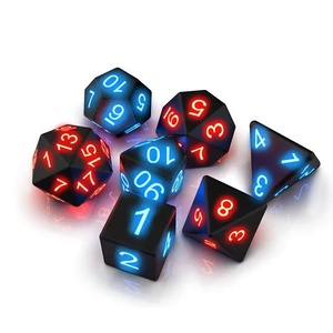 Dés LED personnalisés rechargeables avec boîte de charge, dés électroniques LED, dés Dungeons and Dragons pour jeux de table - Product Image 1