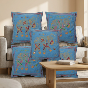 Indian <b>mirror</b> work cushion covers - Product Image 3