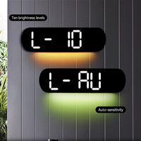 Horloge murale numérique intelligente à LED surdimensionnée avec télécommande, pour la décoration de la maison, avec alarme, température et calendrier