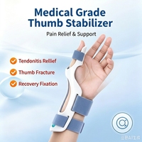 Attelle de pouce médicale TONGYAO, immobilisateur rigide, triple sangle, fermeture auto-agrippante réglable, durable, 35g, respirante pour