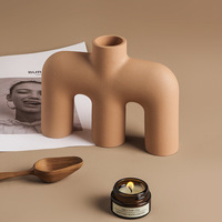 Vase en céramique moderne minimaliste TONFO, vase décoratif pour table, vase à fleurs pour la décoration de la maison, emballage personnalisé disponible