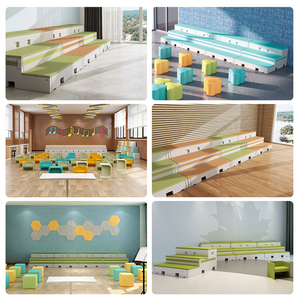 Bục tập hợp dàn nhạc tiết kiệm không gian có bánh xe & ngăn chứa đồ - Product Image 5