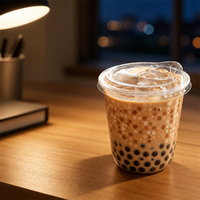 Gobelets jetables minimalistes en PP transparent, esthétiques et étanches, pour les boutiques de boissons tendance, les thés aux fruits et les boissons glacées