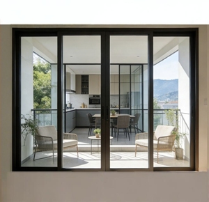 Fenêtre à double battant en fer cintrée, isolée, anti-effraction, avec verre Low-E, cadre en acier et grille décorative, à économie d'énergie - Product Image 6