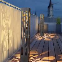 Lampe solaire LED de jardin noire étanche en acier inoxydable, éclairage de rue, alimentation CA, indice IP65, basse tension, pour aménagement paysager