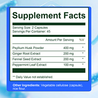 Capsules digestives avec extrait de psyllium, racine de gingembre et graines de fenouil pour une digestion saine et un confort optimal