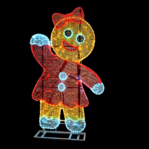 Reusable <b>Gingerbread</b> Man Christmas Light for Seasonal Holiday Installations Public Displays and Festive Landscape Projects - Product Image 1