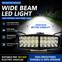Phare auxiliaire avant LED super lumineux 12V-85V pour vélo électrique, scooter, tricycle, plug and play, câble de 85 cm