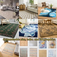 Luxury Hand Knotted Wool Carpet Retro Oriental Style Handmade Area Rug Durable Floor Mat for Villa & Living Room