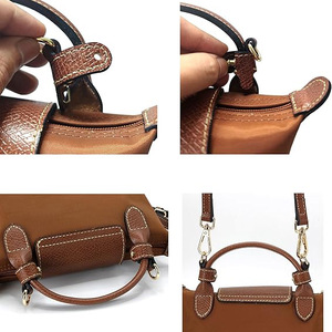 Correa de Hombro para Bolso de Cuero Genuino Longchamp, Color Ámbar, Marrón Claro, Negro, Azul Claro, Color Sólido, Sin Perforaciones, Resistente al Desgaste, Primavera 2025 - Product Image 4