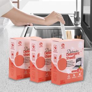 Feuilles biodégradables adaptées aux besoins du client de nettoyage de lave-vaisselle de parfum de formule d'emballage écologiques - Product Image 2