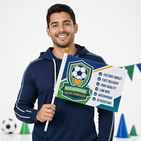 Drapeaux personnalisés à double face pour célébrations en magasin, en polyester de qualité supérieure, livraison rapide en 24h, résistants à la décoloration
