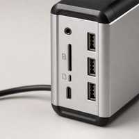 Station d'accueil Type-C 12 en 1 HDMI 2.0 VGA RJ45 SD TF Audio 3,5 mm PD100W USB 3.0 en alliage d'aluminium pour MacBook Ordinateur portable Vente en gros