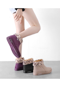 <span class=keywords><strong>Botas</strong></span> <span class=keywords><strong>de</strong></span> montar impermeables <span class=keywords><strong>de</strong></span> tubo corto para <span class=keywords><strong>mujer</strong></span>, con forro <span class=keywords><strong>de</strong></span> terciopelo, a la moda, para lluvia, para <span class=keywords><strong>mujer</strong></span> adulta, última tendencia - Product Image 4