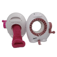 Machine à tricoter circulaire plate à aiguilles, mini tricotage simple DIY EB, à manivelle, facile à utiliser pour la fabrication de chaussettes pour parents et enfants