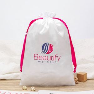 Sac à poussière en satin de luxe personnalisé grand format pour vêtements, sacs de rangement doux en satin de soie pour perruques - Product Image 1