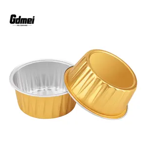 Gdmei Hoge Temperatuur Resistente Rolmond Muffin Bakbeker Cakes Mallen Multi Color Aluminium Vergulde Papier Cupcake Mal