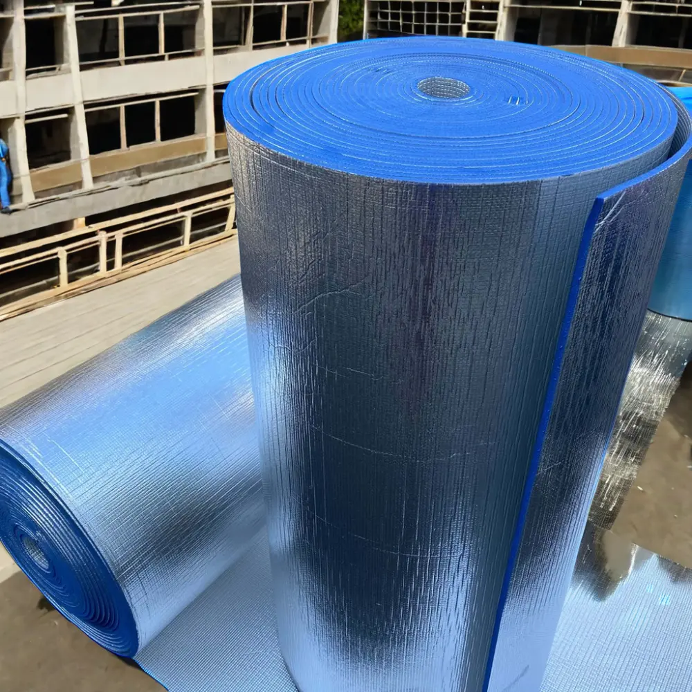 Reflective insulation rolls foam core radiant barrier 4mm aluminum xpe foam insulatioin heat cold shield thermal foil insulation