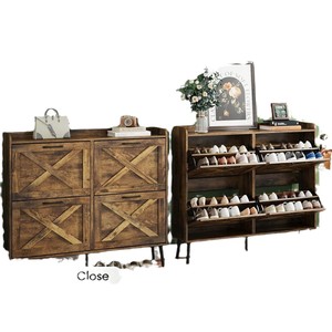 Custom-made <b>shoe</b> cabinet, wooden entryway cabinet, flip-top living room modern assembled <b>shoe</b> cabinet, panel furniture. - Product Image 5