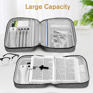 Funda Protectora para Biblia Resistente al Agua, Color Gris, con Asas y Diseño con Cremallera, para Niños, Talla <span class=keywords><strong>XL</strong></span> - Product Image 5
