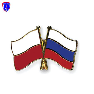 Épingles à drapeau croisé Russie-Ukraine, badge en laiton estampé, émail dur, avec fermoir papillon - Product Image 3