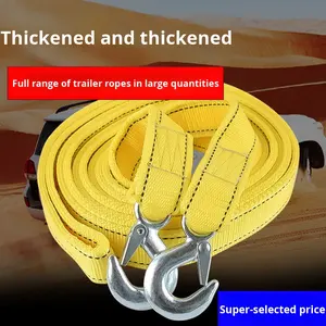 Câble de remorquage de <span class=keywords><strong>voiture</strong></span> en nylon fluorescent réfléchissant jaune 5 m 8 tonnes double couche épaissi tout-terrain pour <span class=keywords><strong>coffre</strong></span> de <span class=keywords><strong>voiture</strong></span> - Product Image 4