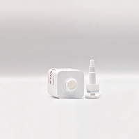 Emballage cosmétique en polyéthylène haute densité (HDPE) carré blanc de 420 ml avec tête de pompe personnalisée, flacon pompe pour shampoing/lotion