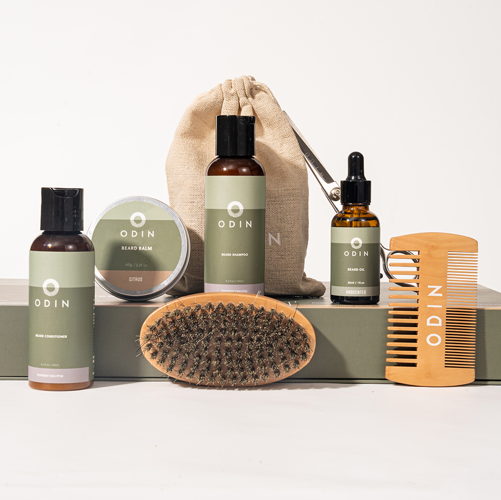 OEM, индивидуальный логотип, натуральное органическое мужское масло для бороды, набор для роста бороды, набор для ухода за бородой