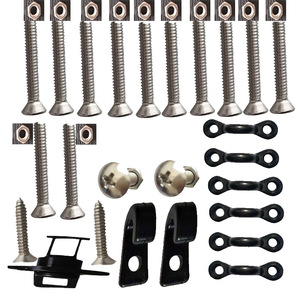 Boat Fitting Stainless Steel Screw <b>C</b> <b>Type</b> Hook J Hook Drain <b>Plug</b> Set For Kayak Canoe Repair Replacement - Product Image 4