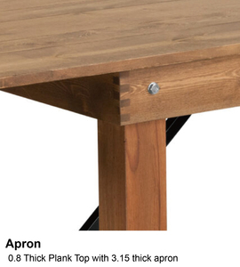 Table de <span class=keywords><strong>ferme</strong></span> pliante en pin massif rustique de haute qualité pour mariages et événements - Product Image 4