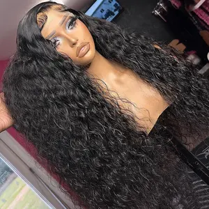 Top quality water wave hair weave and wigs vietnamese raw virgin hair wig 250% hd lace full frontal glueless wigs human hair