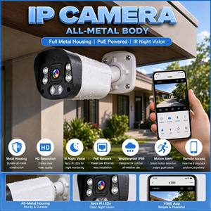 Cámara de Seguridad HIKWIFI Tipo Bala, 8MP, IA, IP65, Impermeable, Visión Nocturna a Todo Color, WiFi, Sensor CMOS, Audio Bidireccional, Detección de Movimiento, <span class=keywords><strong>Micro</strong></span> - Product Image 1