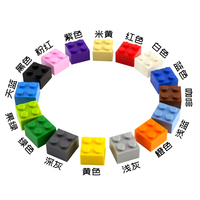 (100 pièces/sac)(NO.6255/X8/x8) feuilles de pêche bloc plante fleur tige 1X1X2/3 avec 3 grandes feuilles de pêche Pandatoys brique pièces