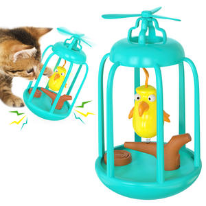 Juguete interactivo para mascotas de Interior para <span class=keywords><strong>gatitos</strong></span>, juguete para gatos, sonido chirriante explosivo, jaula para pájaros divertida activada por movimiento, chirriador Real para jugar - Product Image 1