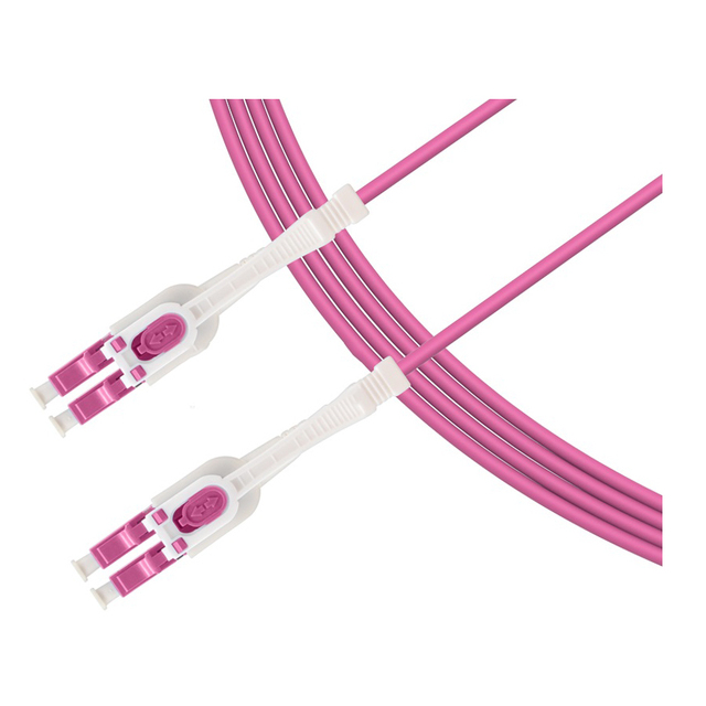 Violet Color Uniboot Connector Patch Cord Push Pull Tab LC Duplex Uniboot Fiber Optic Patch Cord