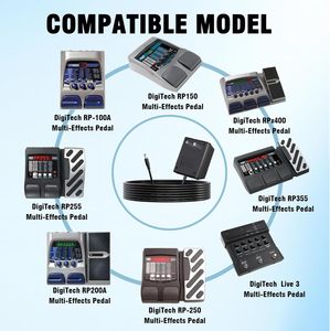 อะแดปเตอร์แปลงไฟแบบมีอินเทอร์เฟซเฉพาะ <span class=keywords><strong>9V</strong></span> 1.3A สำหรับ Digitech Whammy Jamman Pedals รุ่น RP100 RP200A RP250 RP300A RP355 RP1000 - Product Image 2