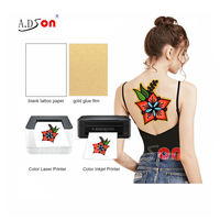 Papier transfert doré imprimable pour tatouages temporaires DIY, art corporel pour le visage et le corps, motif blanc tendance